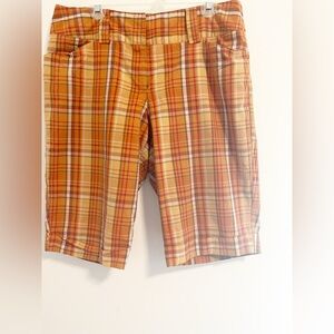 Plaid Orange Women’s Shorts